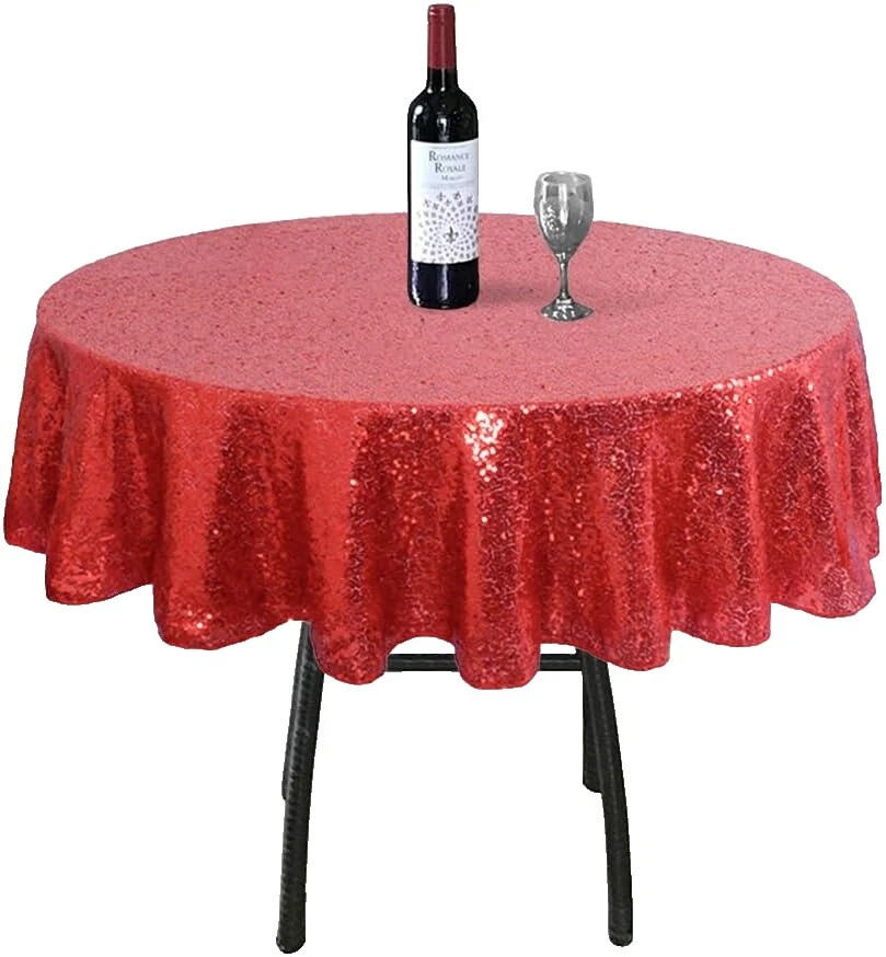 Manteles de patrón sólido de lentejuelas