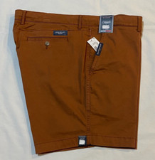 NWT- Roundtree  Yorke Men's extra pocket Casuals Shorts 7" inseam-Rust Brown-42