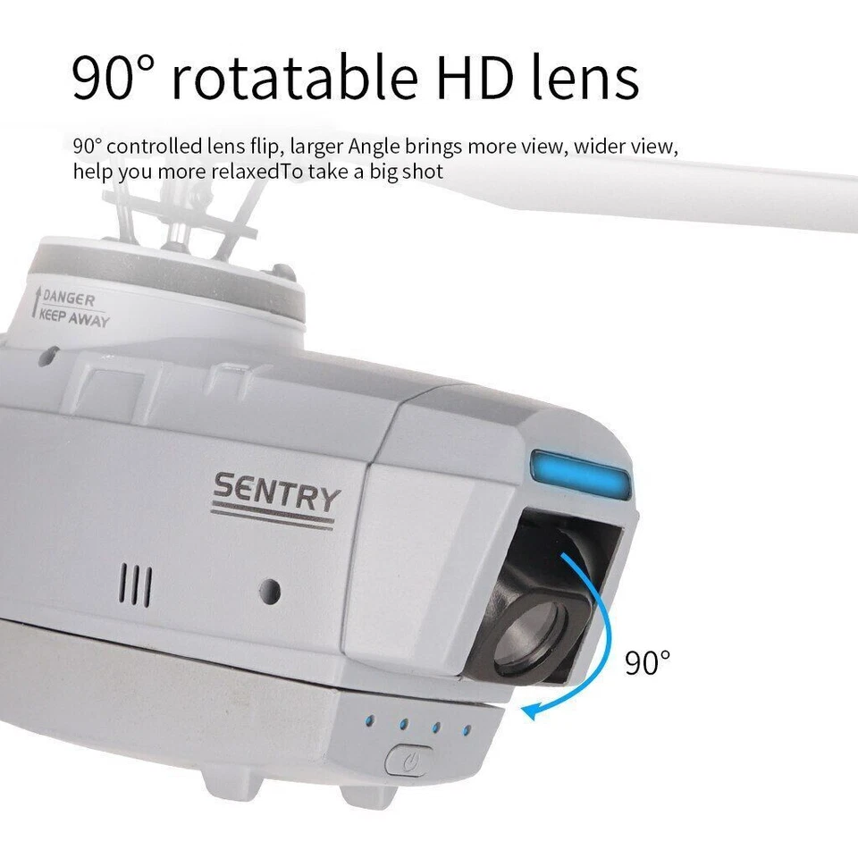 C127 2.4G 6-Axis Wifi Rc Drone Sentry Helicopter 720P Wide Angle Helicopter Toy - Image 3 of 4