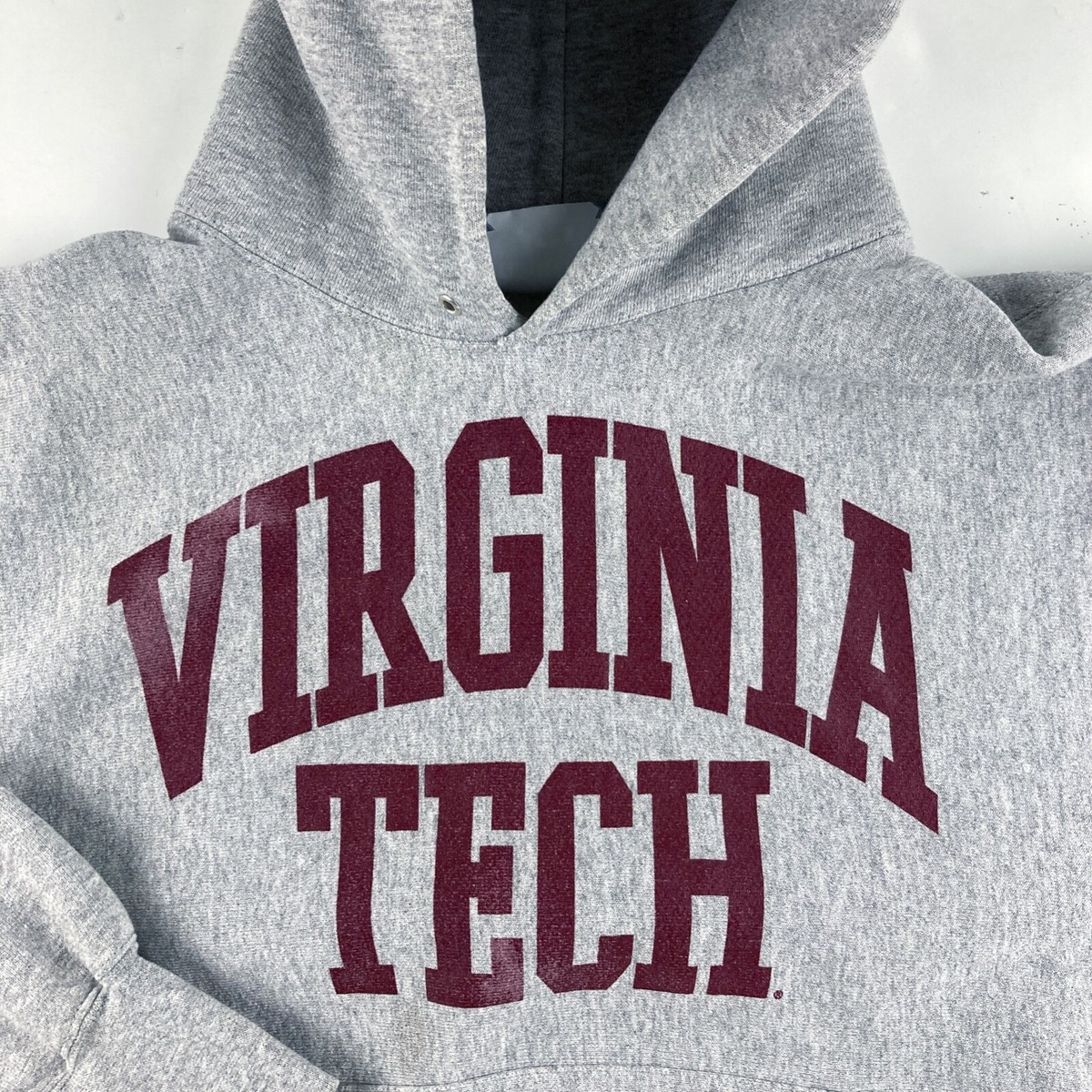 Virginia Tech Hoodie Sweatshirt Large by Lee Crossgrain VTG 90s | eBay