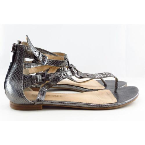 Enzo Angiolini Gladiator Silver Synthetic Women Shoes Size 6.5 Medium - Picture 3 of 6