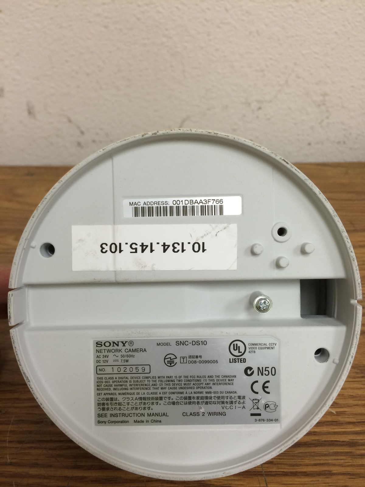 Sony IPELA SNC-DS60 Network IP Dome Color Security Surveillance Camera FREE SHIP