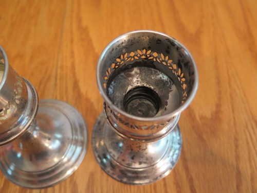 Gorham Vintage Gewichtete Sterling Silber Windlicht Kerzen Lampensockel, 948, VIDEO - Bild 15 von 24