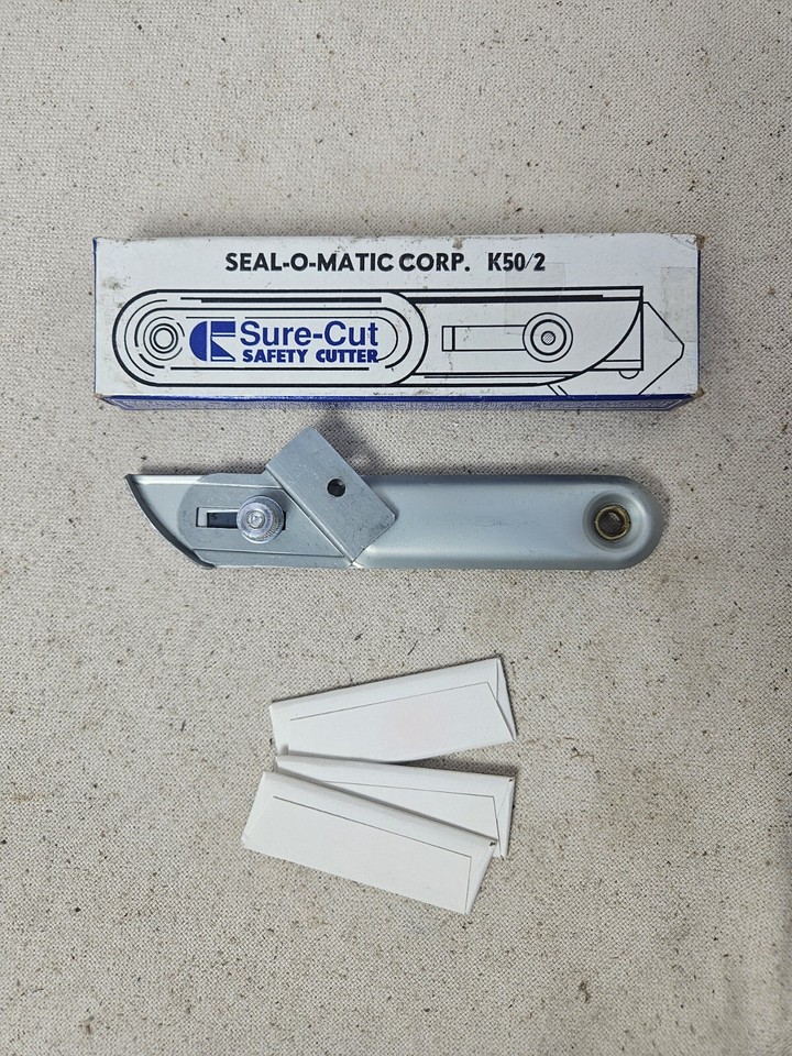 NOS Made In USA Adjustable Utility Box Knife Cutter Edge Razor Kutto