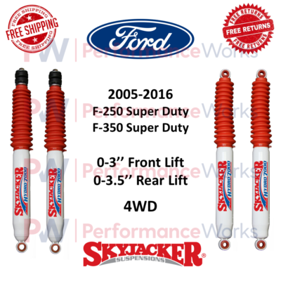 #ad Skyjacker Hydro Shock Set 0 3#x27;#x27; Front amp; 0 3.5quot; Rear Lift For F 250 F 350 SD 4WD $209.90