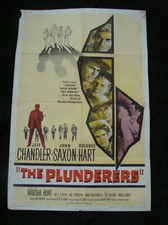 THE PLUNDERERS movie poster JEFF CHANDLER DOLORES HART Original 1960 One sheet