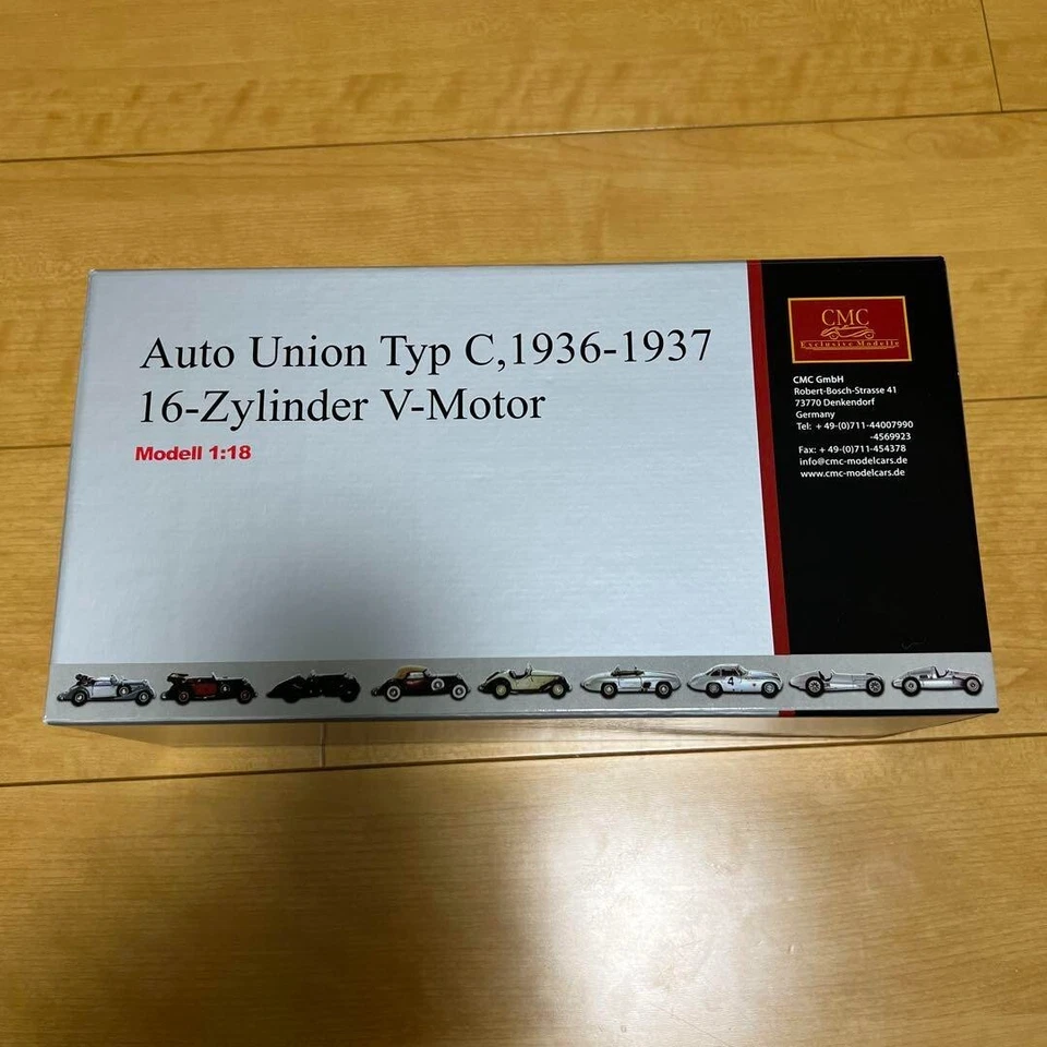 Super Rare CMC Auto Union Type C 16-Cylinder V-Engine Model 1/18 - Image 4 of 4