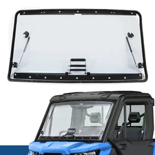 Fit Can-Am Defender 2016-2024 HD 5/8/10 Scratch Resistant Flip Windshield 3-IN-1