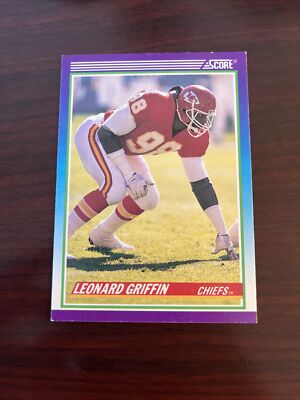 1990 Score Leonard Griffin RC Rookie #524 Kansas City Chiefs