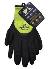 Wells Lamont Mens Nitrile Coated Cold Weather Grips Lined Work Gloves (Large/XL)