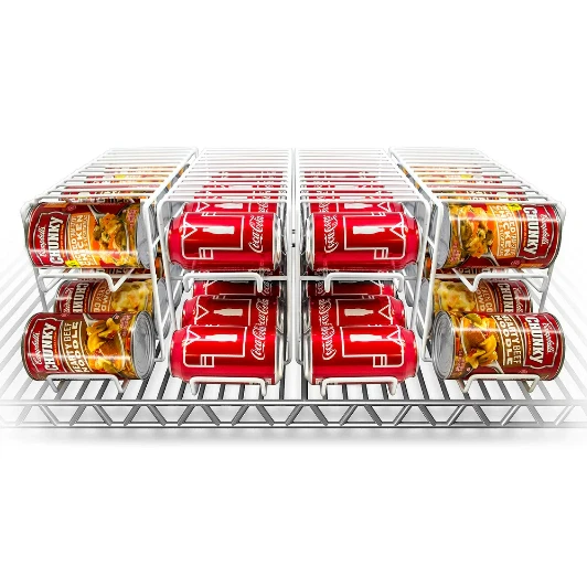 Estante dispensador de refrescos para latas organizador de bebidas soporte apilable para refrigerador de almacenamiento Foto 4 de 4