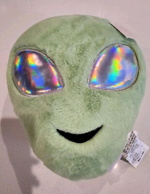 Isaac Mizrahi Halloween ALIEN PILLOW with holographic eyes NWT 2024 