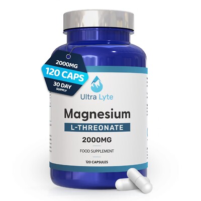 Ultra Lyte Magnesium L-Threonat 120 Kapseln - 2000 mg pro Portion - 30 Tage