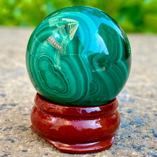 46G Bola Malaquita Natural Cuarzo Cristal Energía Bola Reiki Curación - Imagen 7 de 17