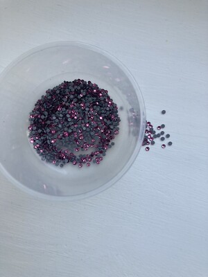 Original Swarovski Hot Fix 2mm Rosa Strass Steine 