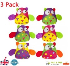 3 Pack Squishy Squeeze Owls Toy - Stress Reliever for Kids, Autism Gift