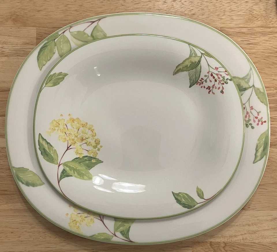 Conjunto de louça Villeroy and Boch “Green Garland” 3 peças - Imagem 2 de 4