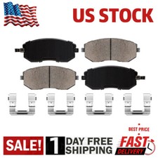 Front Ceramic Brake Pads w/Clips for 9-2X Baja Forester Impreza Legacy Outback