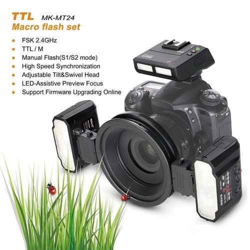 Meike MK-MT24 II Macro Twin Lite Flash with Trigger for Nikon Digital SLR Camera - Picture 6 of 7
