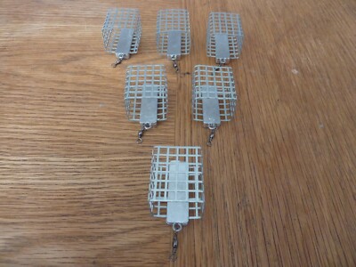 6x Futterkorb Handmade - je 45g - Feeder Set für Fluss & See - Anleln