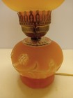 1930s Vintage Gone With The Wind  Hurricane Parlor Lamp- Pink Frosted/floral  — photo 9