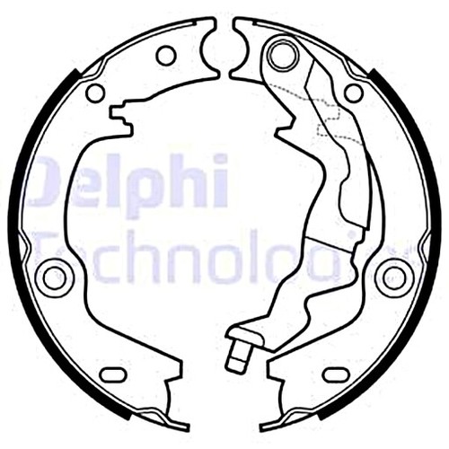 DELPHI Feststellbremse Bremsbackensatz Für KIA Cerato II Koup 58305