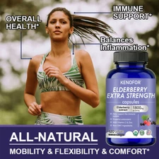 Elderberry Capsules - High Strength - 1800 Mg Per Serving