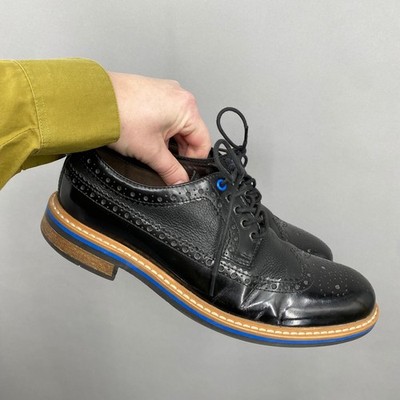 Clarks Tor England Mens Black Leather Wingtip Brogue Oxford  display picture 2