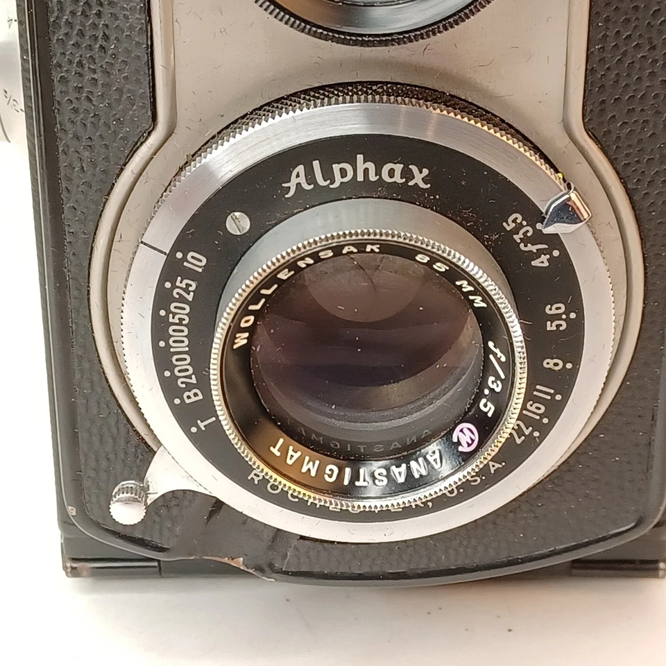 De colección Ciro-flex Doble Lente Reflex TLR Cámara Wollensak Lente Obturador Alphax Foto 4 de 4