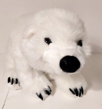 Folkmanis Polar Bear Hand Puppet Realistic Plush Stuffed Animal Toy White