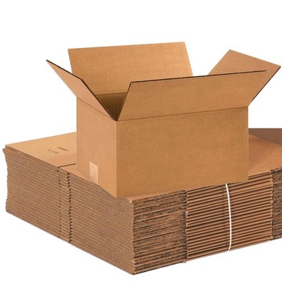 BOX USA Shipping Boxes 12''L x 9''W x 6''H, 25-Pack Small 12x9x6'' 25-Pack, Brown 