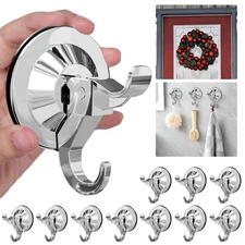 Shower Suction Cup Hooks, 10 Pack Removable Glass Wall Holder Hook, Small Suc...