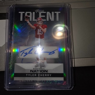 2025 LEAF ''pure talent'' #PA-TC1 TYLER CHERRY RC AUTO 10/15 - INDIANA HOOSIERS