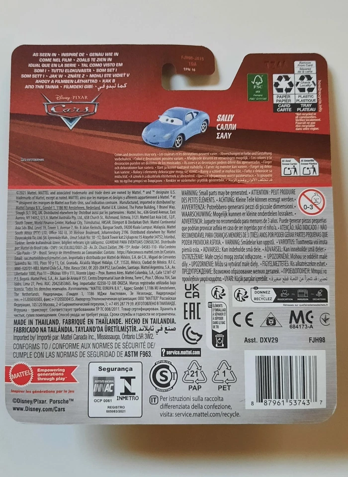 CARS Disney pixar SALLY 2021 radiator springs mattel NUOVA scala 1/55 maclama - Immagine 2 di 4
