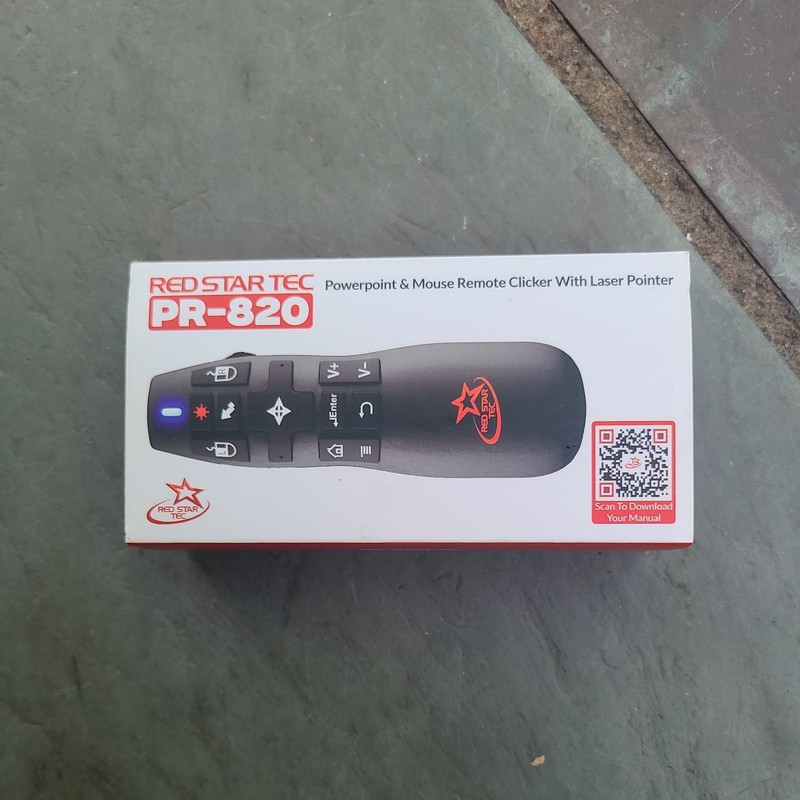 PR-820 Wireless Presentation Clicker with Laser Pointer, PowerPoint Clicker with