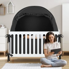 Pack N Play Blackout Cover, 75 Blackout Tent for Full Size Crib and Pack and...