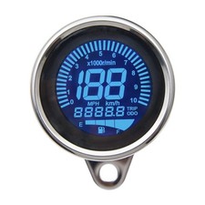 Motorcycle Speedometer Meter Tachometer Fuel Gauge Digital Led Lcd Odometer New