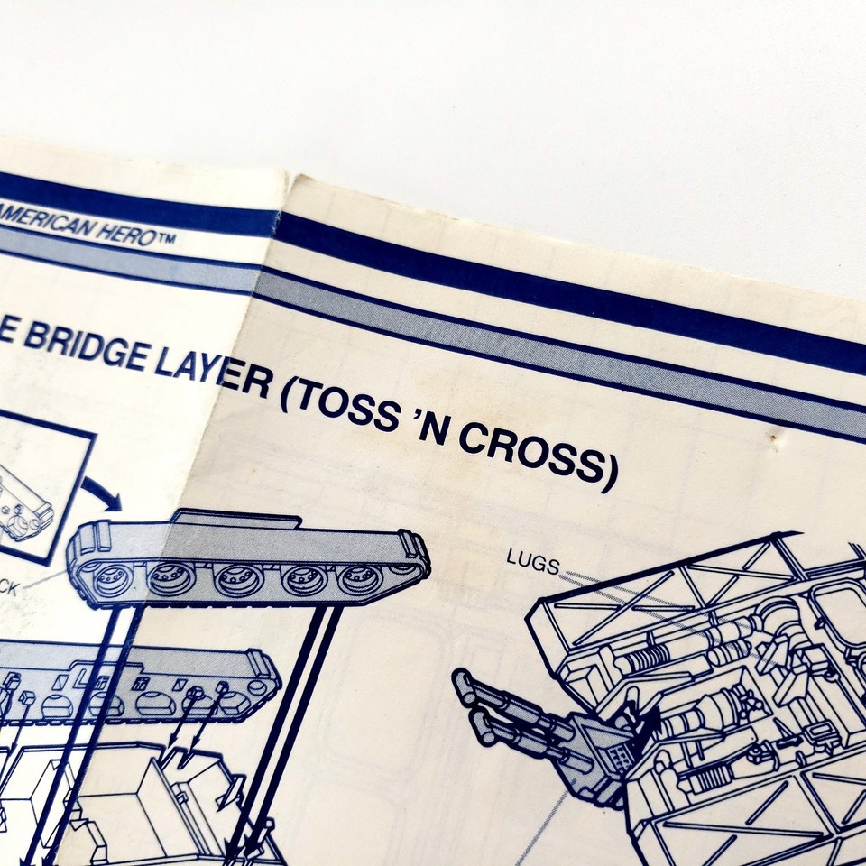 Vintage 1984 GI Joe Bridge Layer Toss N Cross Blueprint Instructions ...