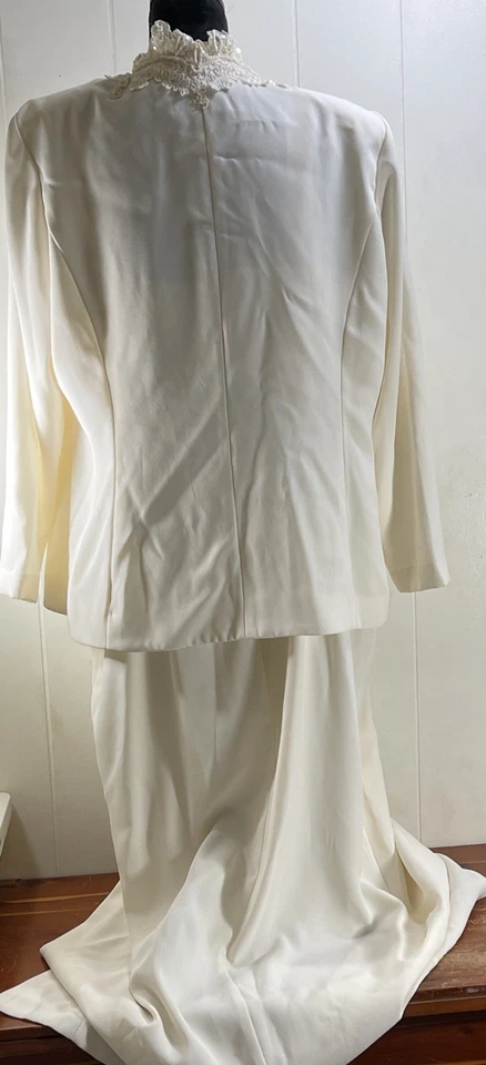 VINTAGE ❤️ Combo Blazer/Vestido Blanco Crema Karen Millen Talla 20 Foto 3 de 4