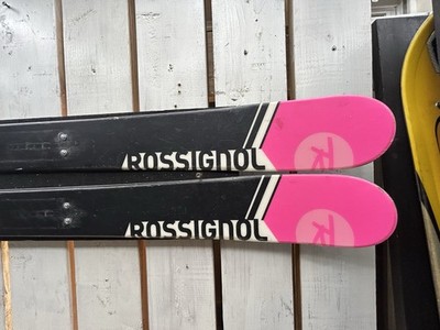 Rossignol Sassy 7 Skis Pink Black 140cm Retired Wall Mounted Art Fundraiser