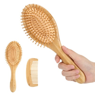 Comb Set) 2pcs Comb Set Anti Static Kopfhautmassage Bambus Hairdressing