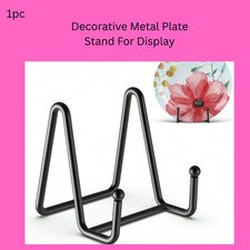 Decorative Metal Plate Stand For Display - Vinyl Tabletop Picture Frame Holder