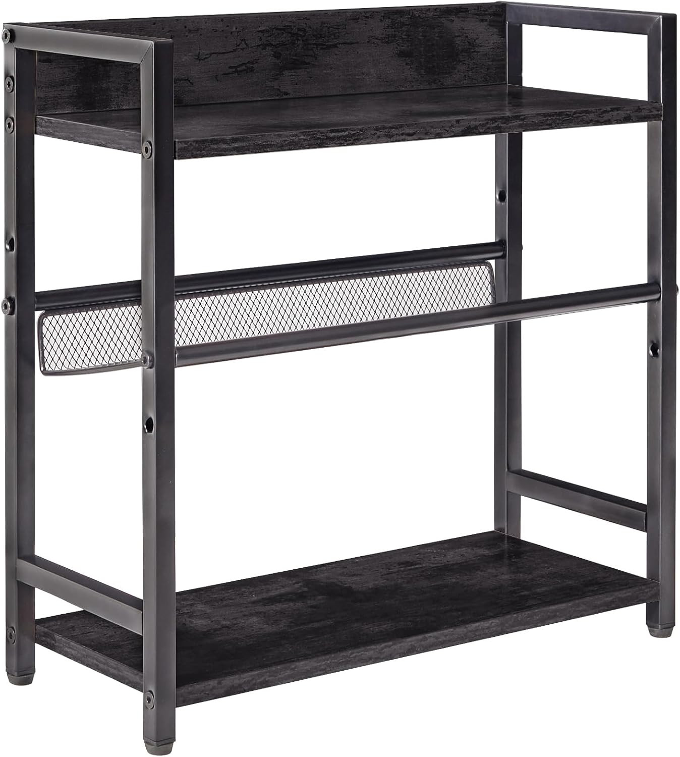 3-Tier Spice Rack Industrial Counter Shelf Desktop Storage Organizer Standing Se