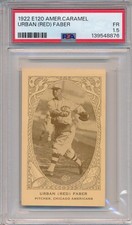 1922 E120 AMER CARAMEL - URBAN RED FABER - PSA 1.5 FR (SVSC) FRESHLY GRADED!