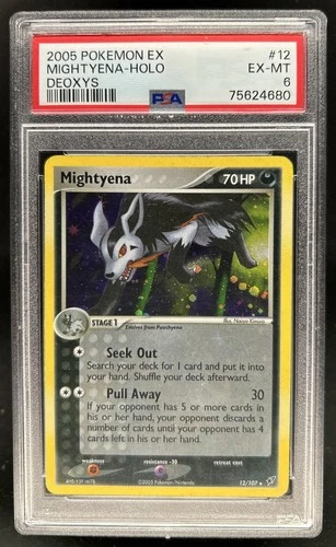 2005 Pokemon EX Deoxys Mightyena Holo #12/107 PSA 6