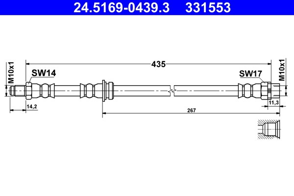 Fits ATE 24.5169-0439.3 BRAKE JOSE  ⭐UK Stock⭐
