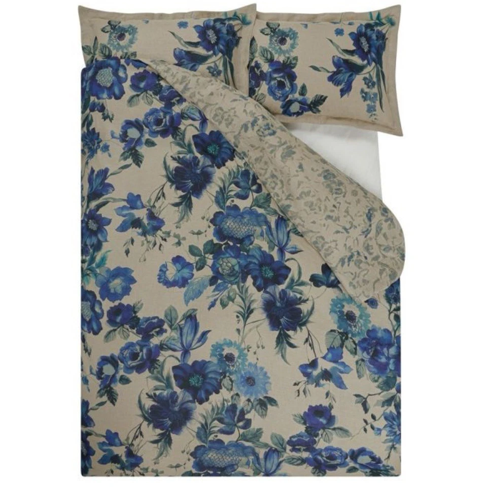 Funda nórdica Designers Guild Hirigana azul floral Queen + 2 fundas estándar Foto 4 de 4