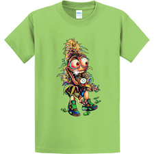 NEW Art Society 420 MR. BUDZ LIME GREEN Tee Shirt SMALL-6XLARGE MADE IN USA