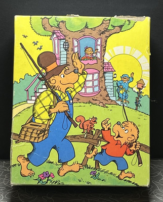 Vintage 1983 Berenstain Bears Let's Go Fishing Puzzle 25 Pieces Complete Golden