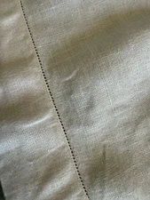 Vintage Pale Pink Linen Hemstitch  Tablecloth Excellent Condition  - No Stains